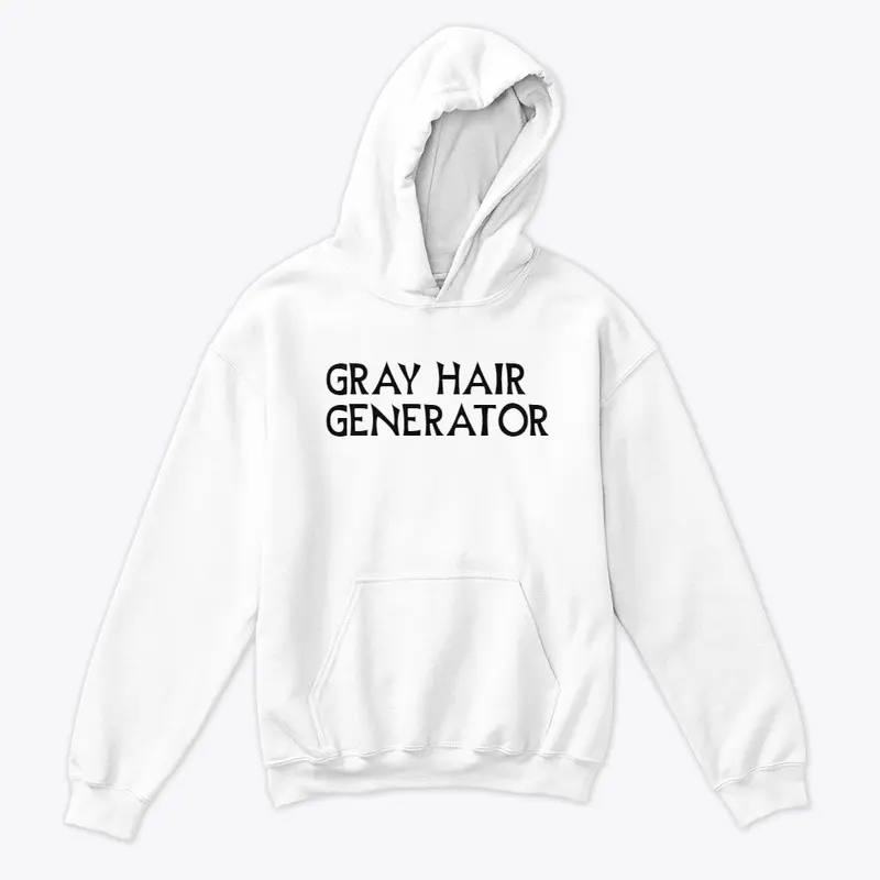 Gray hair generator kids shirt