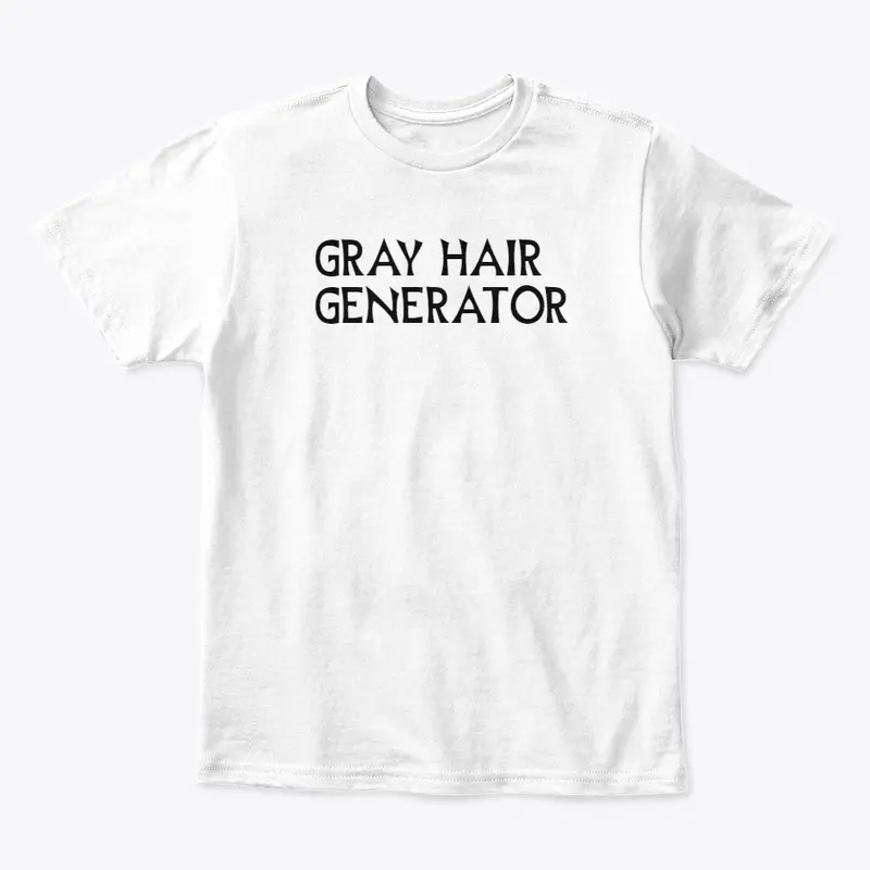 Gray hair generator kids shirt